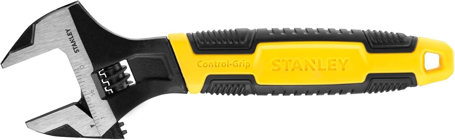  Stanley 1-96-183 Sac À Outils En Tissu 600 X 600 Deniers - Multi-Compartiments - Sangle Bandoulière & 090948 Clé à Molette MaxSteel 30 X 200 Mm