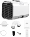  Climatiseur Mobile Camping 4000 BTU, Clim Portable Silencieux Basse Consommation 420W Sans Fenêtre Pour Tente Camping Car Camion Van Garage Intérieur Extérieur