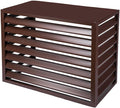 GENERIC Housse De Protection Décorative Pour Climatiseur D'extérieur En Aluminium Résistant Aux Intempéries Marron 100 X 70 X 50 Cm