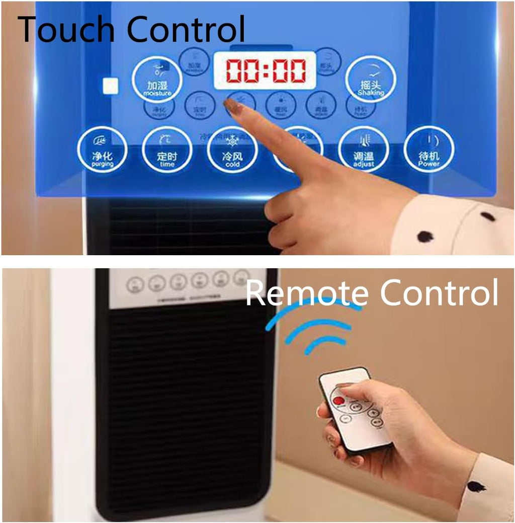  Climatiseur Portable 12 000 BTU Avec Télécommande - Classe énergétique A - Refroidisseur évaporatif - Chauffage Et Rafraîchisseur D'air Mobile