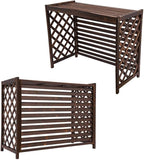 GENERIC Housse De Protection Décorative Imperméable En Bois Pour Climatiseurs Et Pompes à Chaleur (115 X 54 X 95 Cm, Marron, Antirouille Et Résistant à La Corrosion)