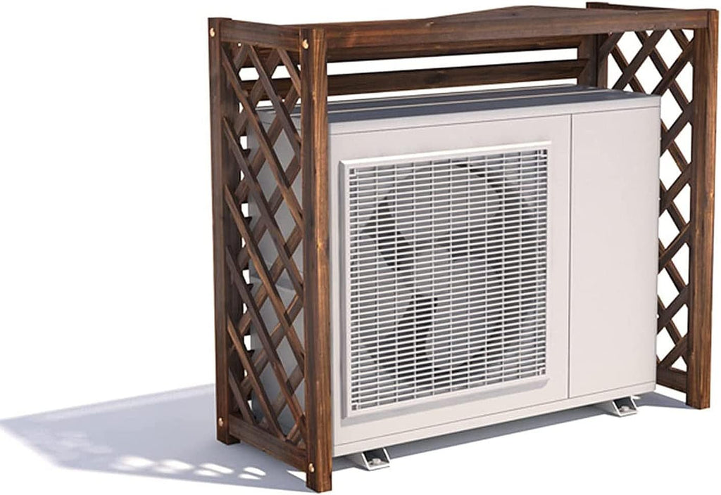 GENERIC Housse De Protection Pour Climatiseur Extérieur En Bois Massif - Clôture D'intimité Pour Fenêtre - Décoration De Jardin Pour Une Esthétique Extérieure Améliorée