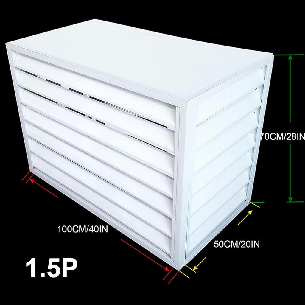  Housse Pour Mini Climatisation Divisée – Housse En Aluminium Pour Climatiseur Et Pompe à Chaleur Pour Unité Extérieure, Protection Contre Les Intempéries, Ajustement Universel Pour Systèmes Mini Split