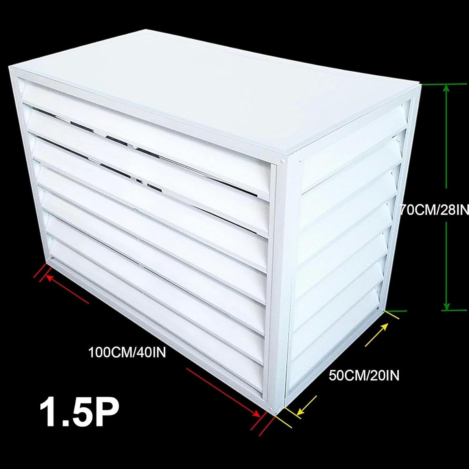  Housse Pour Mini Climatisation Divisée – Housse En Aluminium Pour Climatiseur Et Pompe à Chaleur Pour Unité Extérieure, Protection Contre Les Intempéries, Ajustement Universel Pour Systèmes Mini Split