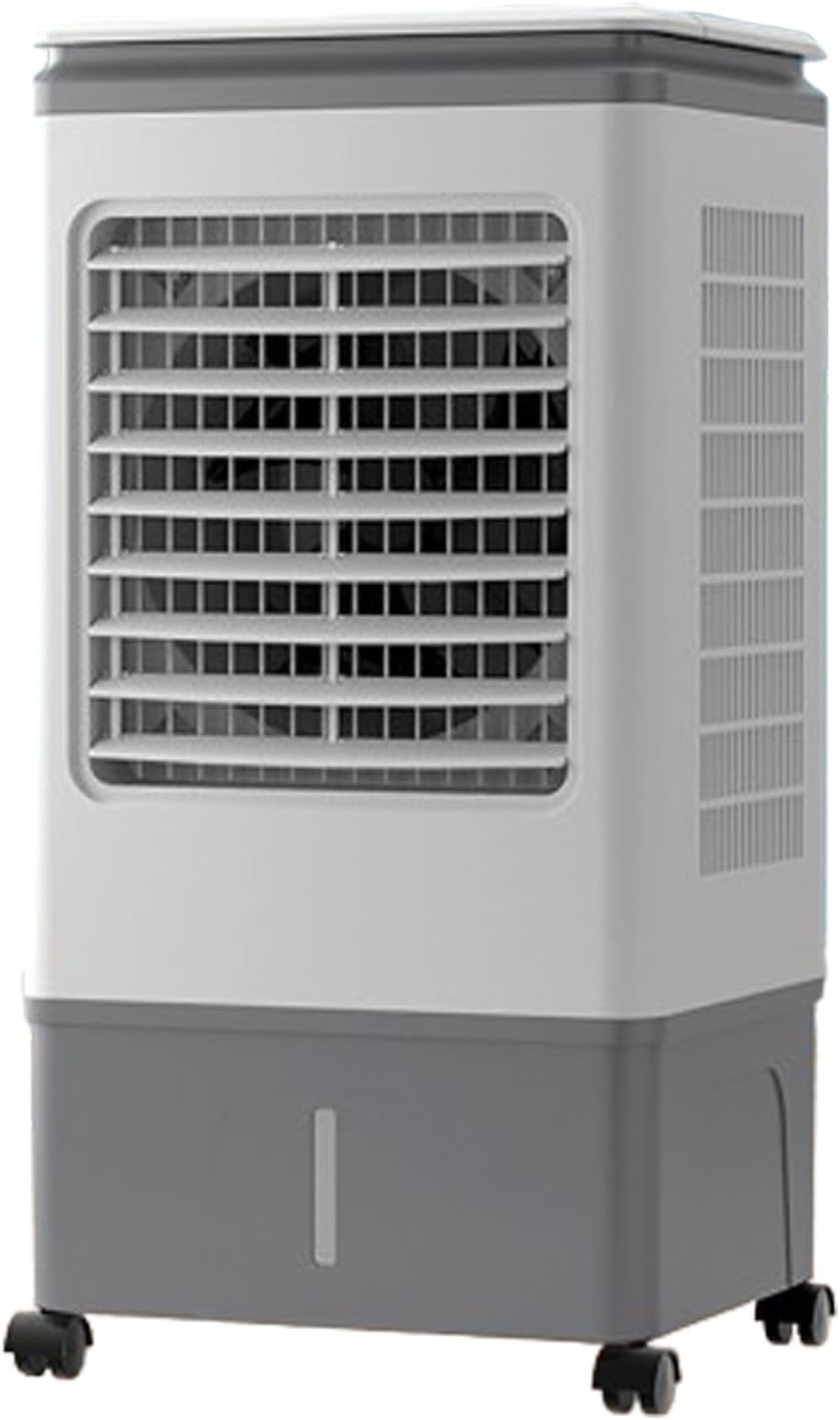 GENERIC Refroidisseur D'air Portable 40L Avec Ventilateur à Air évaporatif à Distance à 3 Vitesses Pour Chambre De 300 Pieds Carrés, Garage, Extérieur.Humidifiant Silencieux Avec Cristaux De Glace Et Roues, U