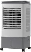 GENERIC Refroidisseur D'air Portable 40L Avec Ventilateur à Air évaporatif à Distance à 3 Vitesses Pour Chambre De 300 Pieds Carrés, Garage, Extérieur.Humidifiant Silencieux Avec Cristaux De Glace Et Roues, U
