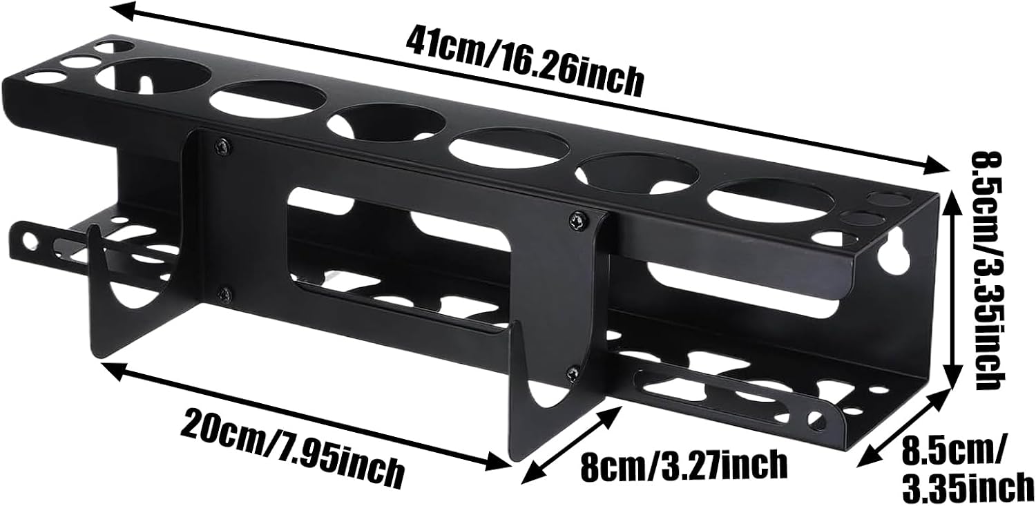  Wall Mounted Adhesive Organizer, Heavy Tube Holder Rack, Carbon Steel Tool Rack, Indoor Storage For Utility Carts Or Workshop Use, Fast Setup, For Renovation Tasks