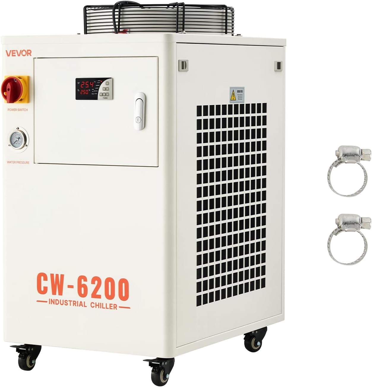  VEVOR Refroidisseur D'Eau Industriel CW-3000 Refroidisseur D'Eau Réservoir 9 L Système De Refroidissement Pour Machine De Gravure Laser Et Tube Laser, Débit Maximal 10 L/min, Ventilateur Haute Vitesse
