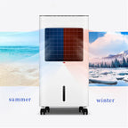 GENERIC Refroidisseur D'air évaporatif Portable Avec Ventilateur De Chauffage à Distance, 75W Et Chauffage 2000W Pour Le Bureau à Domicile, Réservoir D'eau 8L, Fonctionnement Silencieux, Idéal Pour Un Contrôl