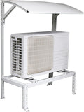  Support Climatiseur Exterieur Avec Auvent, Support De Montage Pour Climatiseur, Capacité De Charge Jusqu'à 200 Kg, Pour Clim Split Et Pompes à Chaleur