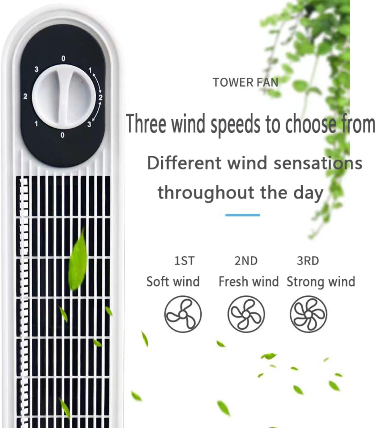  Ventilateur Portable De Tour Sans Lame Pour Chambre à Coucher, 26ft/s Circulateur D'air Silencieux Avec 80 Oscillation Et 3 Vitesses, Refroidisseur Debout Compact Pour Le Camping De Bureau, Conception