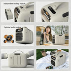 GENERIC Climatiseur Portable – Refroidissement Et Chauffage Rapides, 3 Vitesses De Ventilation, Faible Consommation D'énergie, Idéal Pour Le Camping, Les Tentes Et L'utilisation En Extérieur
