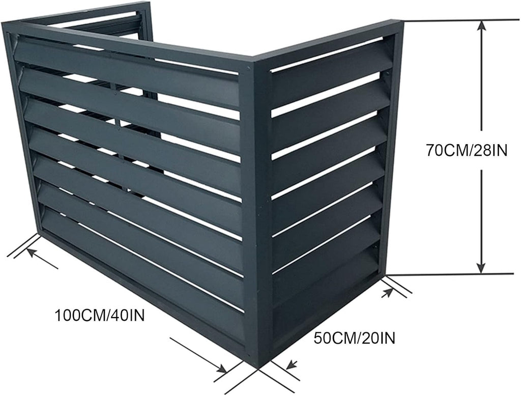 GENERIC Housse De Protection Pour Climatiseur Extérieur – Boîtier De Pompe à Chaleur En Aluminium Pour Unités De Climatisation Extérieures, Design Résistant Aux Intempéries