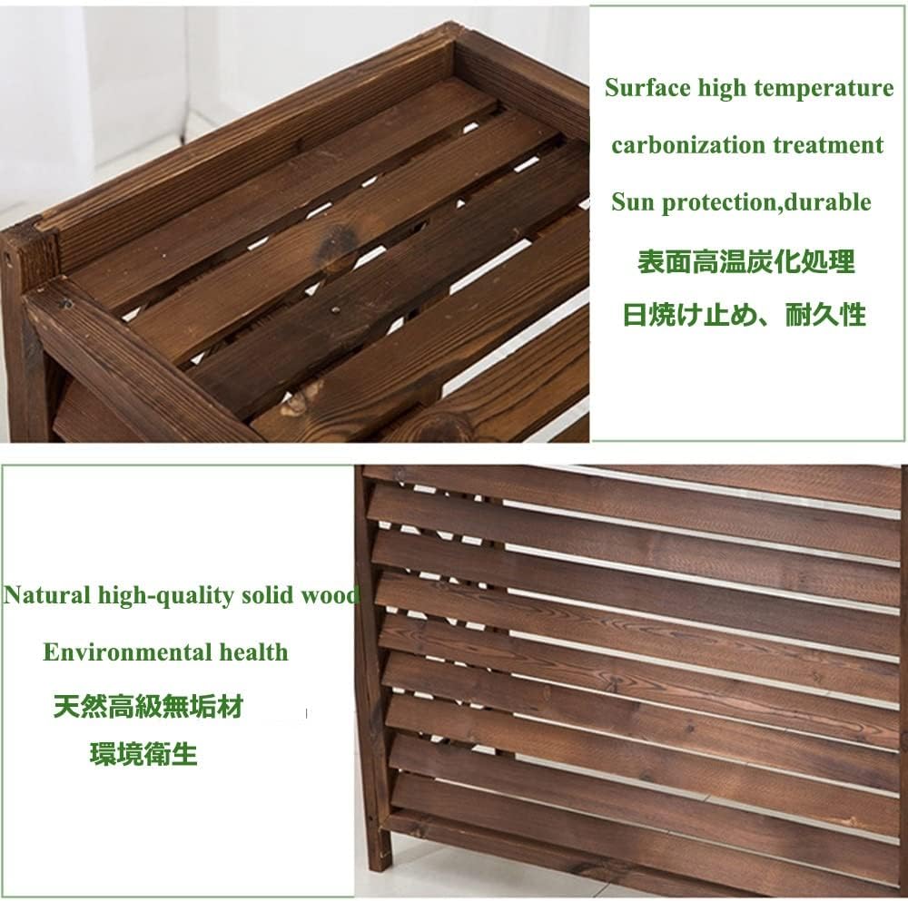 GENERIC Housse Et Support De Climatiseur D'extérieur En Bois Résistant Aux Intempéries – Protection élégante Et Unité AC, 100 X 43 X 94 Cm Et 110 X 50 X 85 Cm, Support De Fleurs Idéal Pour Toutes Les Saisons