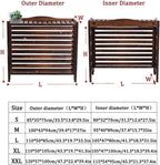 GENERIC Housse De Climatiseur En Bois Massif Et Support De Fleurs Noir Pour Climatiseur - Store élégant Pour Climatisation - Convient Aux Unités De 105 X 47 X 80 Cm - Solution De Décoration Intérieure