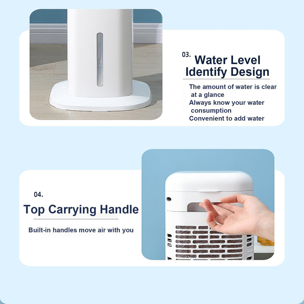 GENERIC Refroidisseur D'air De Tour Silencieux Avec Ventilateur De Refroidissement Par évaporation à Distance à 3 Vitesses Pour Chambre à Coucher Et Bureau, Unité De Climatisation Portable Efficace En énergie
