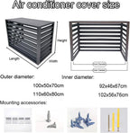  Housse De Protection Imperméable Pour Climatiseur - Clôture D'intimité Extérieure Pour Jardin Et Balcon - Housse De Protection Pour Climatiseur (110 X 80 X 60 Cm)