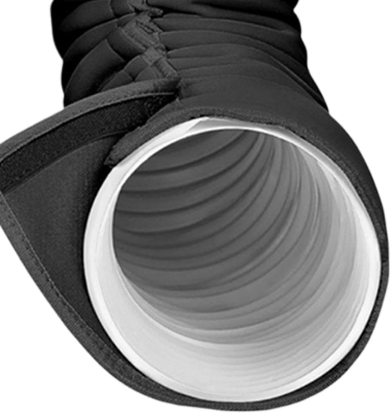  150cm Housse Portable Pour Tuyau De Climatisation Avec 3Sangles,Pour5/5.9in | Fibre De Polyester, Gris, Noir, Avec 3 Sangles à Boucle élastique, Lavable,protège Contre Les Dommages Extérieurs Para Maison