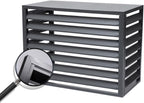 GENERIC Housse De Protection Décorative En Aluminium Pour Climatiseur - Résistante Aux Intempéries - Gris - Taille 110 - Idéale Pour La Maison Et La Terrasse