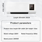  Mini Climatiseur 2000 W Avec Fonction Chauffage - Unité De Climatisation Murale Pour La Maison, Le Bureau, La Chambre, Le Salon - Télécommande Incluse