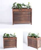  Housse De Climatisation Extérieure En Bois, Clôture De Climatiseur, Support De Fleurs, étagère De Rangement Pour Plantes Pour Condenseur Extérieur, Grilles De Protection