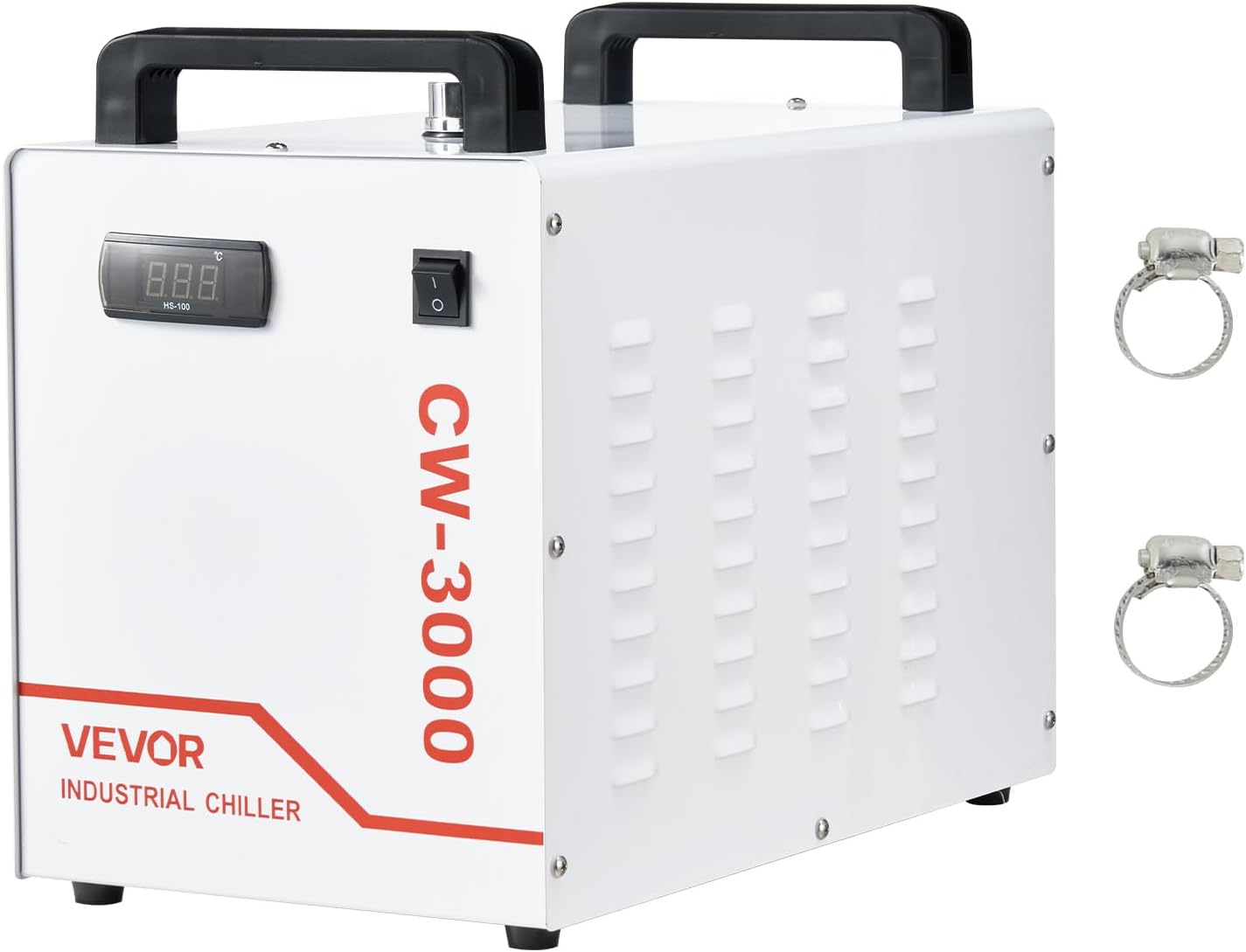  VEVOR Refroidisseur D'Eau Industriel CW-3000 Refroidisseur D'Eau Réservoir 9 L Système De Refroidissement Pour Machine De Gravure Laser Et Tube Laser, Débit Maximal 10 L/min, Ventilateur Haute Vitesse