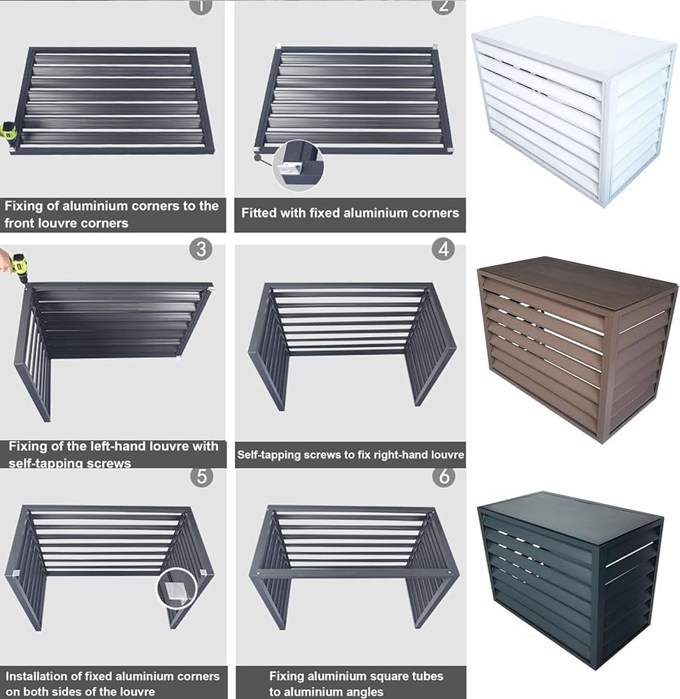 GENERIC Housse Antivol Pour Climatiseur Extérieur, Design Durable Pour Un Rangement Et Une Protection Sécurisés
