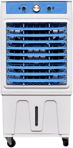  Climatiseur Mobile, Rafraichisseur D'air Silencieux, 30l Large Réservoir D'eau, 3 Vitesses De Vent, Oscillation à 120 °, Commande Par Bouton, Climatiseur Portable Pour Usage Extérieur Et Intérieur