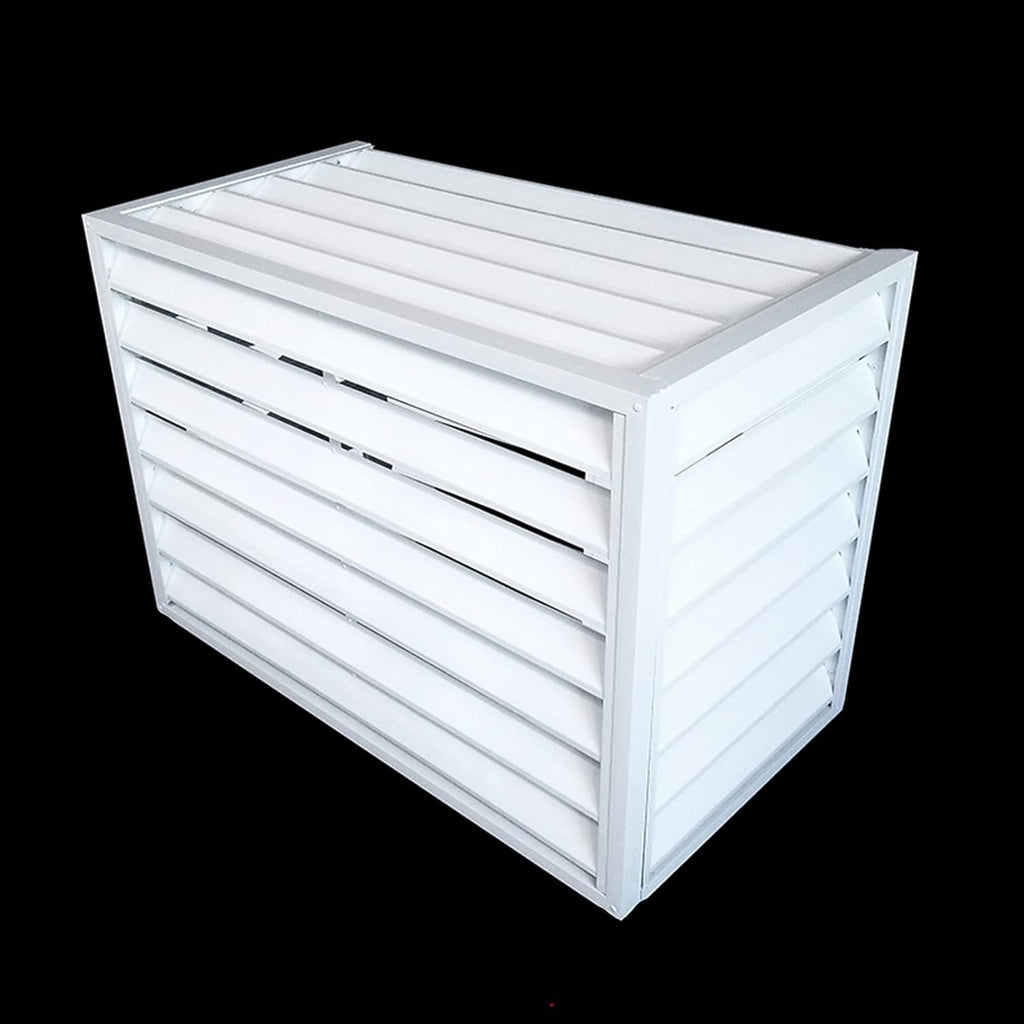 GENERIC Écran De Clôture Pour Climatiseur Extérieur – Couvercle En Alliage D'aluminium Et Volets Anti-corrosion Pour Unité AC Blanc élégant Taille 2-3P Solution Extérieure