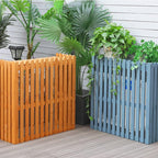 GENERIC Housse En Bois Pour Climatiseurs Extérieurs – Marron 85 X 35 X 84 Cm – Clôture Décorative Pour Dissimuler Les Climatiseurs Divisés Et Améliorer L'esthétique De La Terrasse.