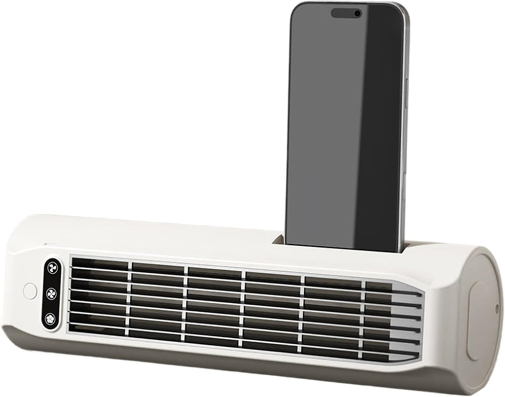  Mini Climatiseur Portable, Ventilateur De Climatiseur 3 Vitesses, Ventilateur De Refroidissement Sur Pied/Mural/Bureau, Rechargeable Par USB Pour La Maison/Bureau/dortoir/Camping-Car, Bla