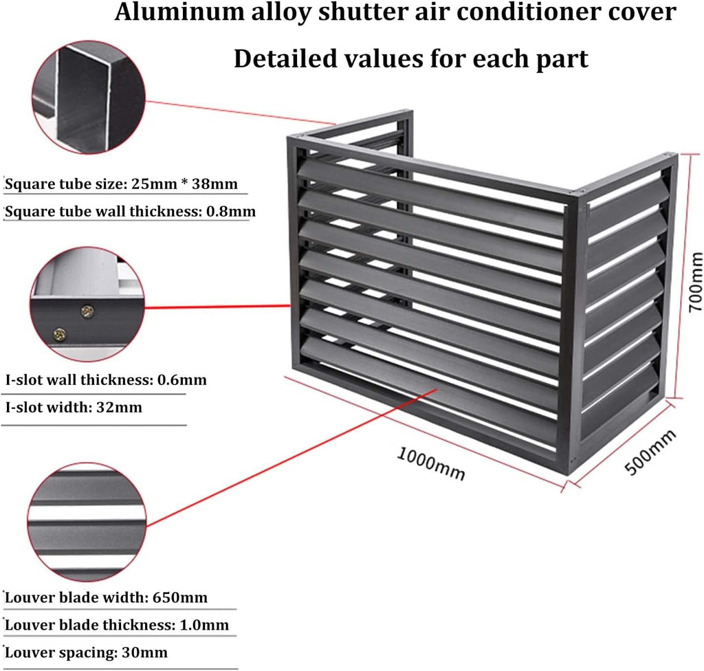  Housse De Protection Imperméable Pour Climatiseur De Fenêtre D'extérieur En Aluminium Robuste Pour Unité De Condensation Et Poubelle - Résistante à La Poussière Et Durable