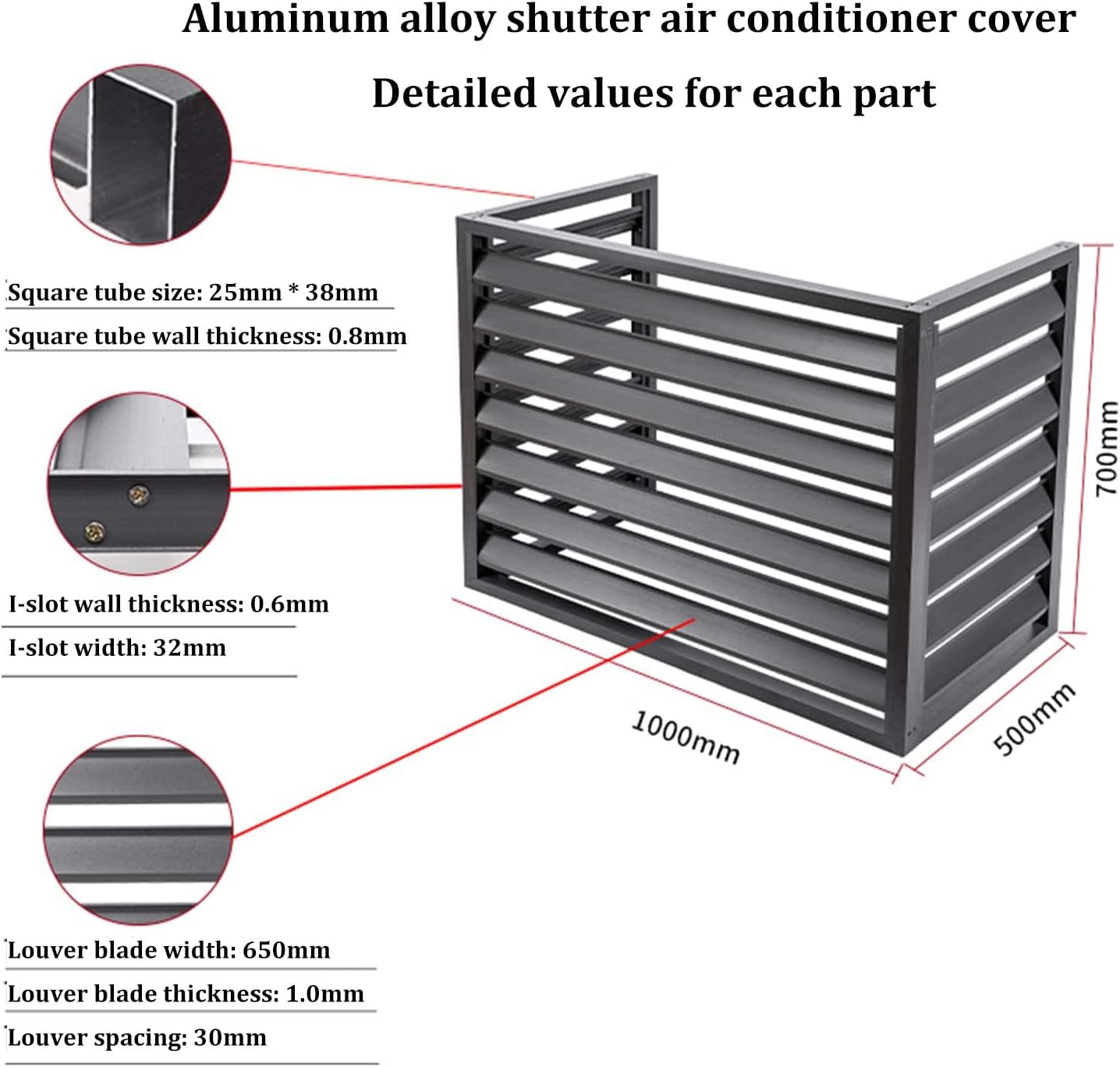 Housse De Protection Imperméable Pour Climatiseur De Fenêtre D'extérieur En Aluminium Robuste Pour Unité De Condensation Et Poubelle - Résistante à La Poussière Et Durable