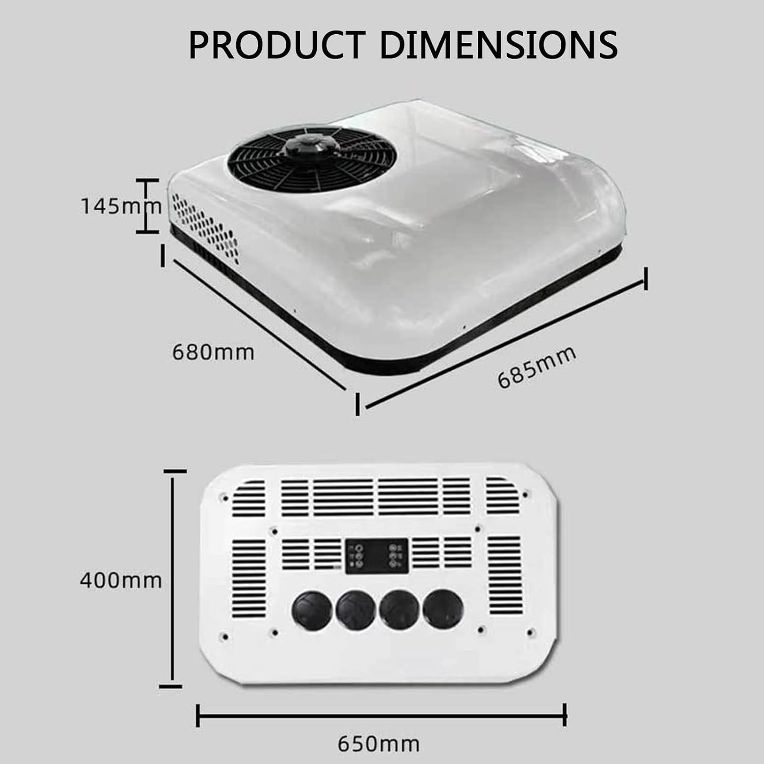 GENERIC Climatiseur De Toit 12 V CC Pour Camping-cars, Camions, Bateaux, Camping-cars Et Remorques De Voyage – Unité De Refroidissement Automobile Pour Un Contrôle Efficace De La Température