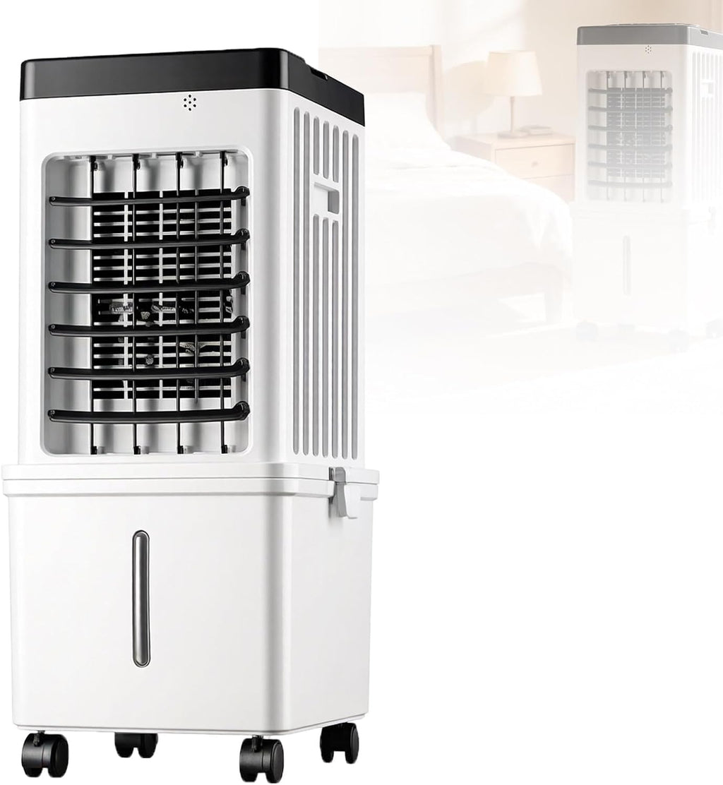 GENERIC Ventilateur De Refroidisseur D'air Portable 10L, Refroidisseur De Maréchage évaporatif à 3 Vitesses Avec Télécommande Et Minuterie, Unité à AC à La Maison à économie D'énergie, Refroidissement De Bure