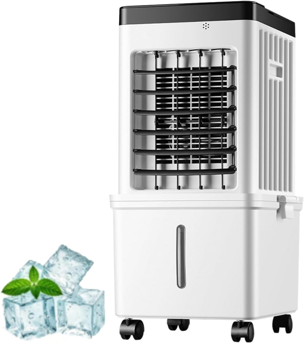 GENERIC Refroidisseur D'air Portable 10L Refroidisseur D'eau, Unité De Courant Alternatif évaporatif Sans Vent Avec 3 Vitesses, Télécommande, Fonction Oscillante, Fonctionnement Silencieux Pour L'utilisation