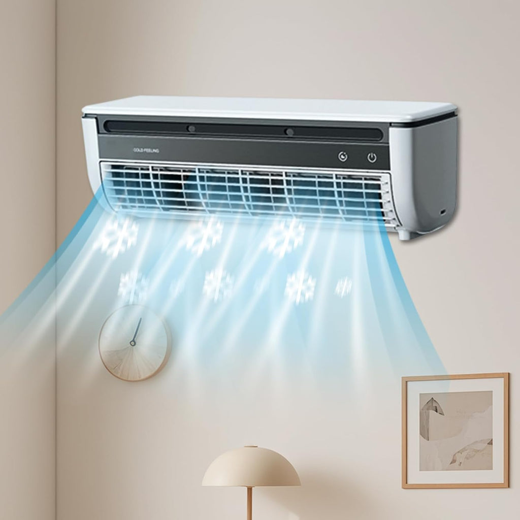  Ventilateur Climatiseur - Ventilateur Climatiseur Portable,Rafraîchisseur D'Espace à Recharge Sans Fil Trois Vitesses Pour Maison Bureau Camping Voyage
