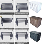 GENERIC Housse De Protection Pour Climatiseur Extérieur - 100 X 50 X 70 Cm - Marron - Résistant Aux Intempéries - Protection En Maille Pour Systèmes De Climatisation Divisés