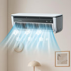  Ventilateur AC Pour Chambre - Ventilateur Climatiseur Portable | Rafraîchisseur D'Air Charge Sans Fil Trois Vitesses Pour Maison Bureau Voyage Camping Salle De Bain Intérieur Extérieur