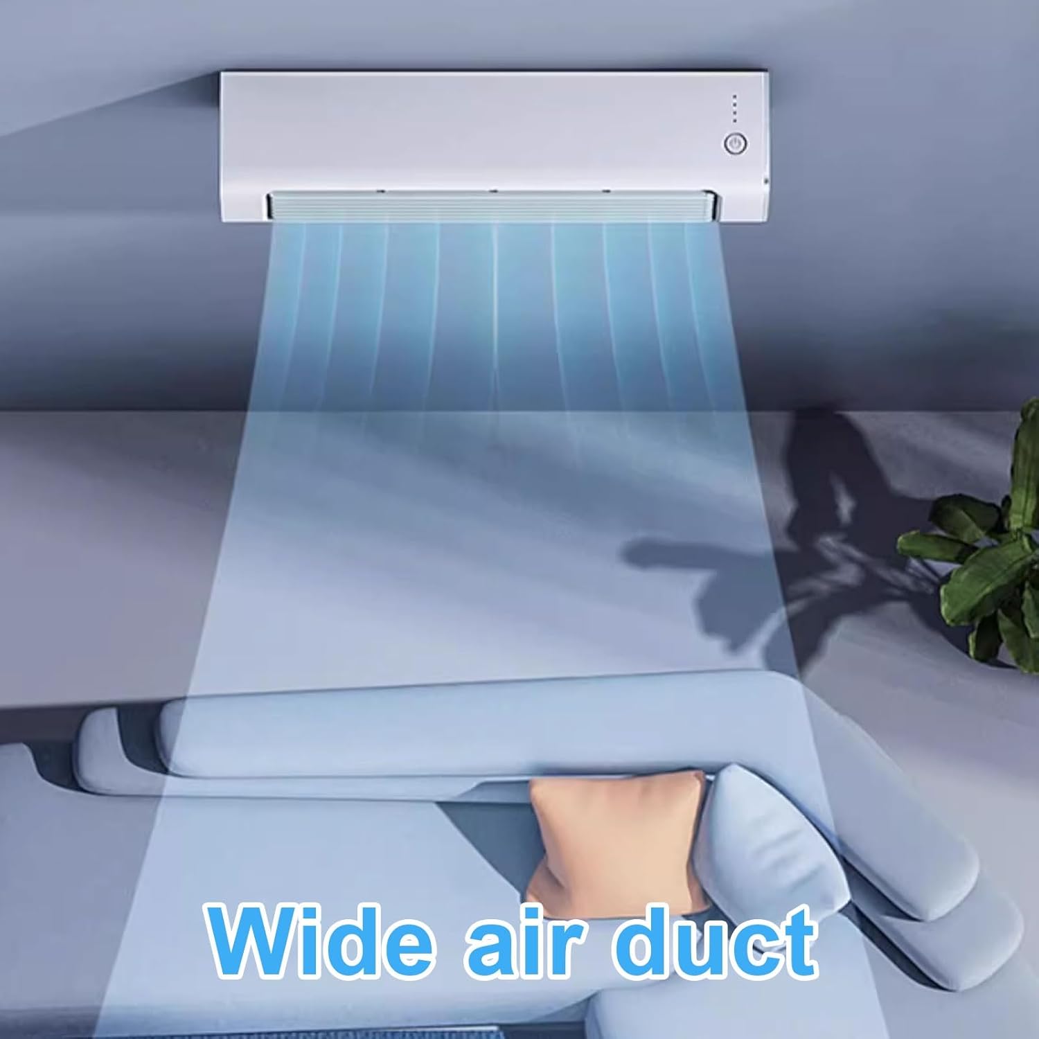  Ventilateur De Climatisation Mural Portable Sans Fenêtre Nécessaire, Mini Refroidissement à 3 Vitesses Avec Télécommande, Ventilateur De Bureau Sans Lame Silencieux Pour Bureau à Chambre à Coucher, Re