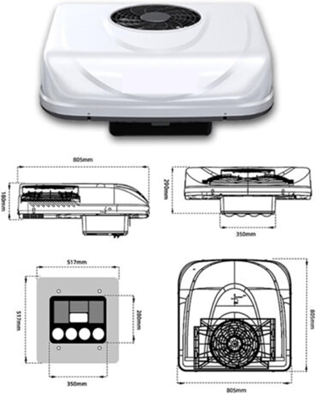 Climatiseur De Toit 12 V Pour Camping-Car, Camping-Car, Bus, Camping-Car, Etc.