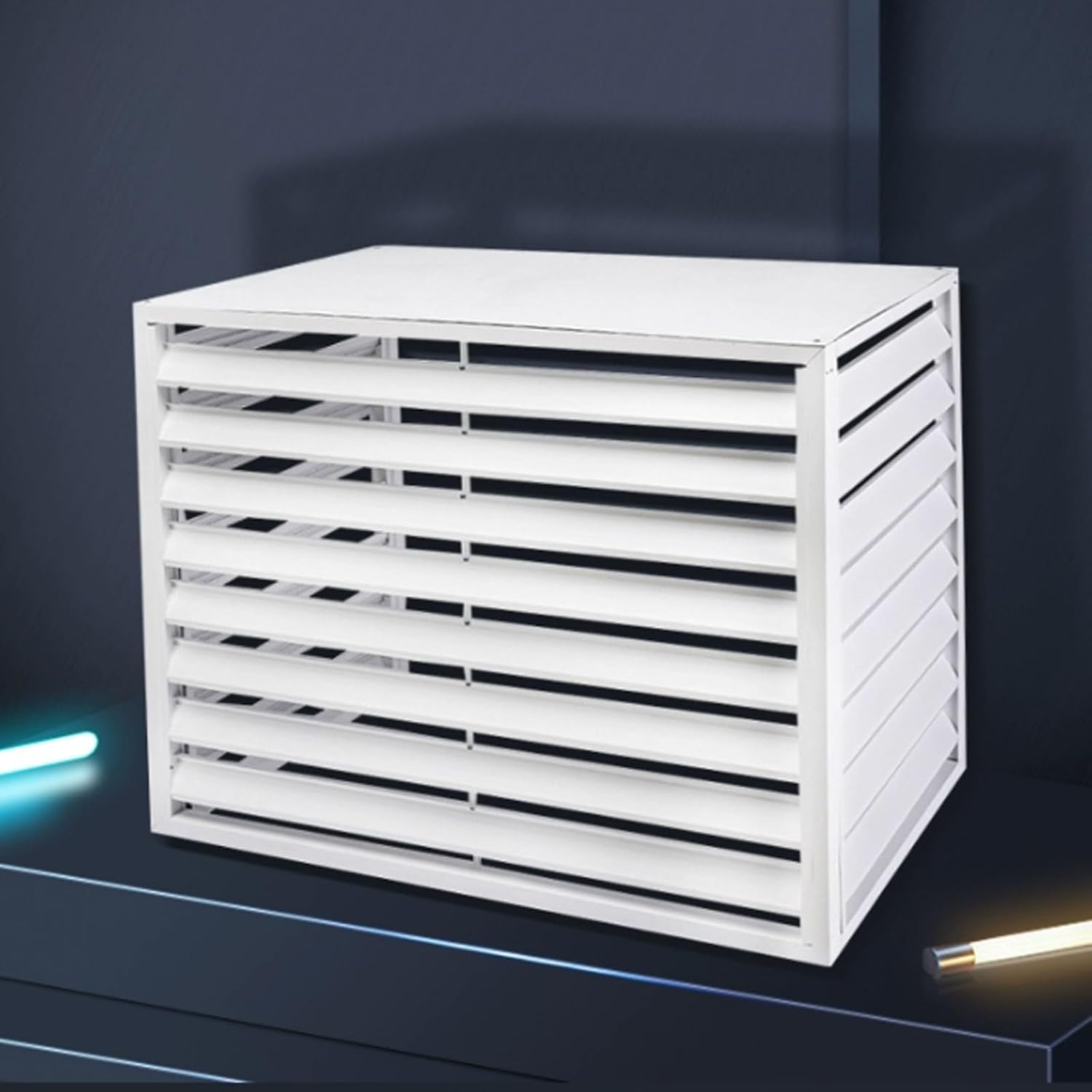  Housse De Protection Pour Climatiseur Extérieur, Protection Contre Le Bruit, Protection Contre Les Intempéries, élégante Clôture Pour Dissimuler Les Unités De Climatisati