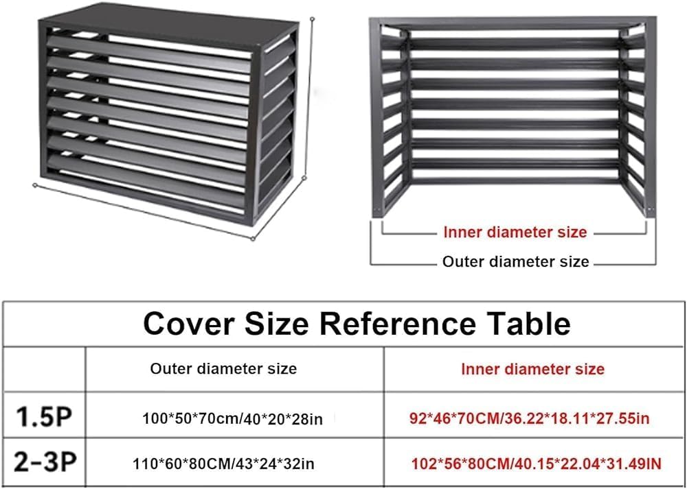 GENERIC Housse De Protection Pour Climatiseur Extérieur - 100 X 50 X 70 Cm - Marron - Résistant Aux Intempéries - Protection En Maille Pour Systèmes De Climatisation Divisés
