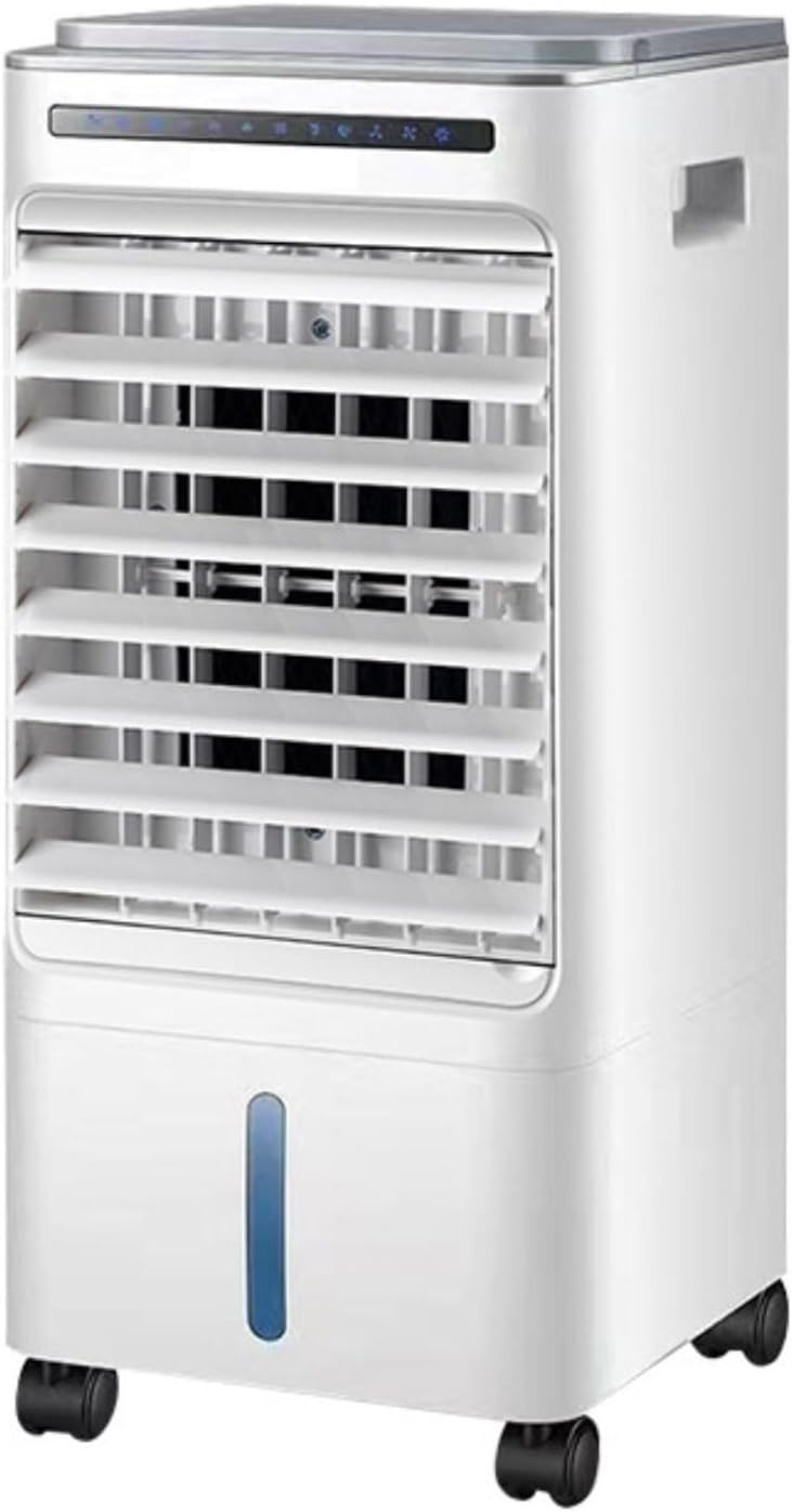 GENERIC Refroidisseur D'air Portable, 5L évaporatif AC Avec Télécommande, 3 Vitesses, Oscillation à 60 °, Minuterie 7H, Ventilateur De Refroidissement Silencieux Pour La Chambre, Bureau, Camping