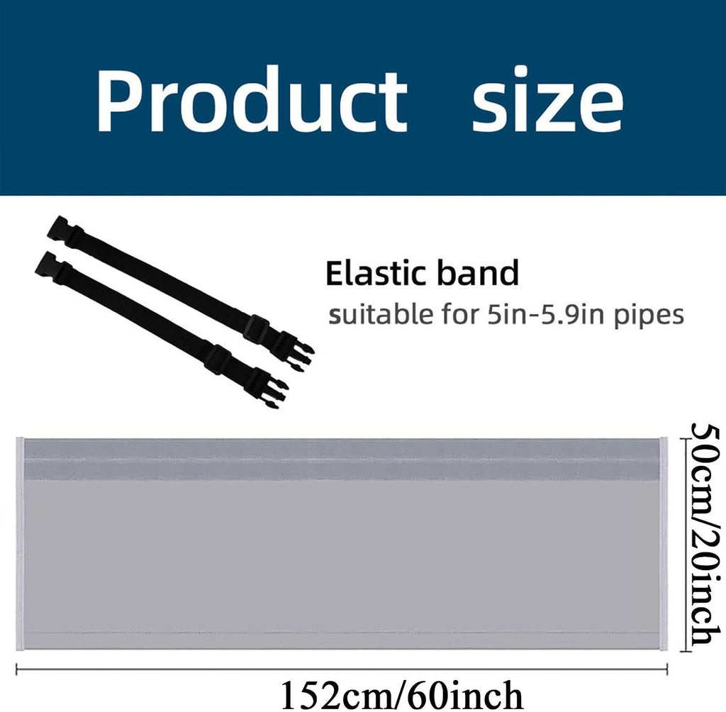  150 X 53Cm Couvercle De Tuyau De Climatisation Portable, Isolation Tuyau Climatiseur Manchon, Pour Tuyaux De 5 Et 5.9, Housse Portable En EVA, Pour Touss Les Tuyaux D'Évacuation De Climatiseurs Mobile
