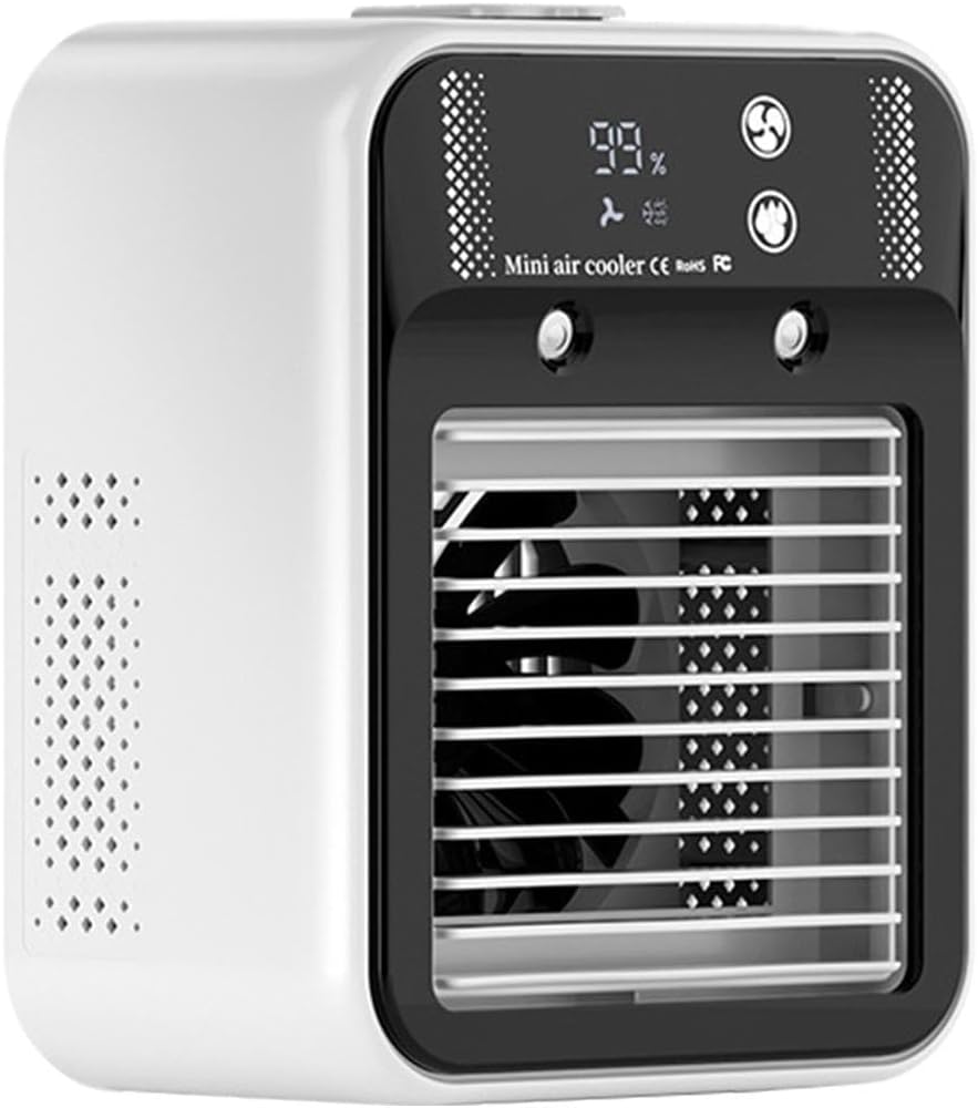  Petit Climatiseur Portable - Ventilateurs Silencieux Rafraîchissants,Ventilateur Climatiseur Portable 2 Vitesses | Pour Dortoir, Cuisine, Bureau, Garage, Lieu De Travail, Chambre, Maison