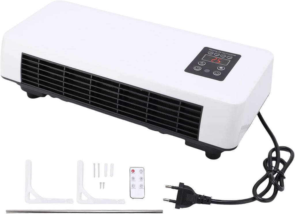  Mini Climatiseur Mural 2 En 1, Unité De Refroidissement Et De Chauffage Portable Avec Télécommande, Pour Chambre à Coucher, Bureau, Camping (Prise UE 220V)