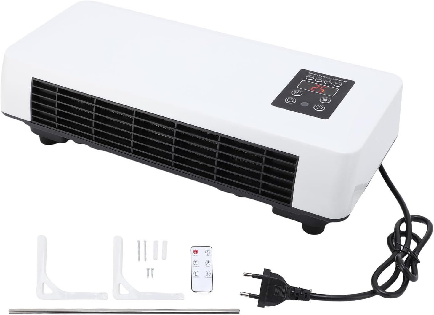  Mini Climatiseur Mural 2 En 1, Unité De Refroidissement Et De Chauffage Portable Avec Télécommande, Pour Chambre à Coucher, Bureau, Camping (Prise UE 220V)