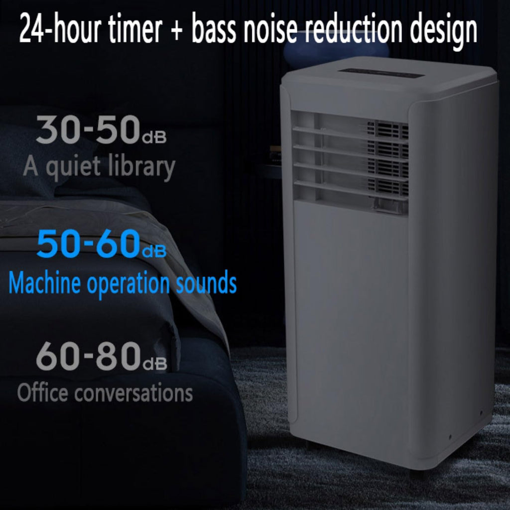  Climatiseur Portable, Unité Intelligente AC Silencieuse Avec Le Mode De Sommeil Cool Dehumidify, Télécommande, Minuterie 24H, Oscillant 120 °, Ventilateur De Refroidissement Pour Chambre à Coucher