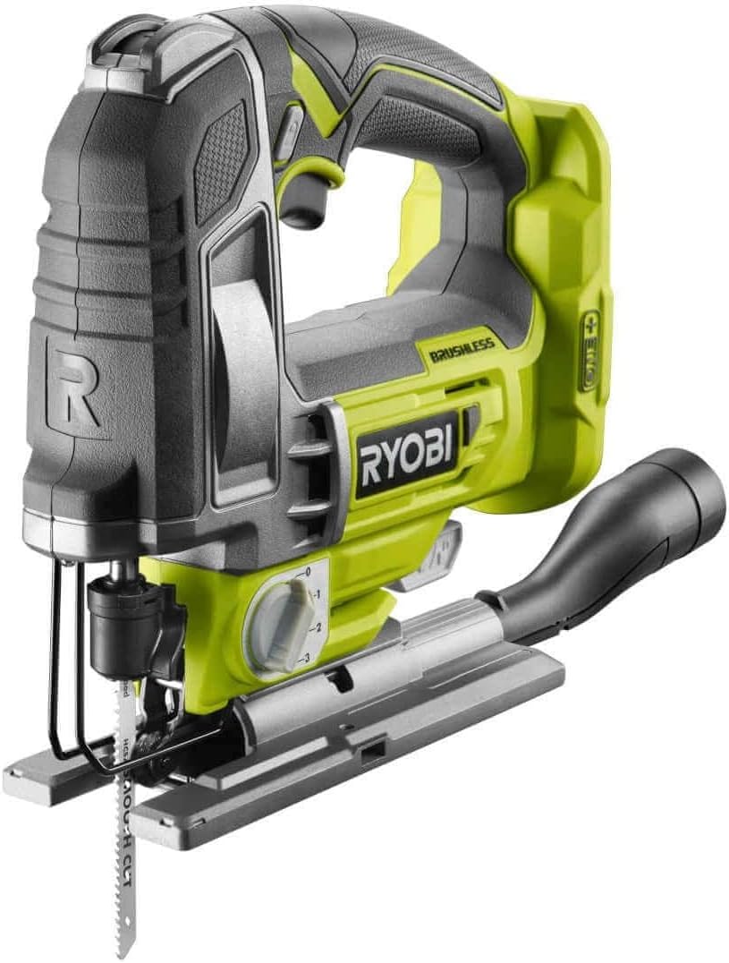  RYOBI - Scie Sauteuse 500W RJS750-G – Mouvement Pendulaire, Soufflerie Active, Changement Lame Sans Outil – Découpe Bois Et Métaux
